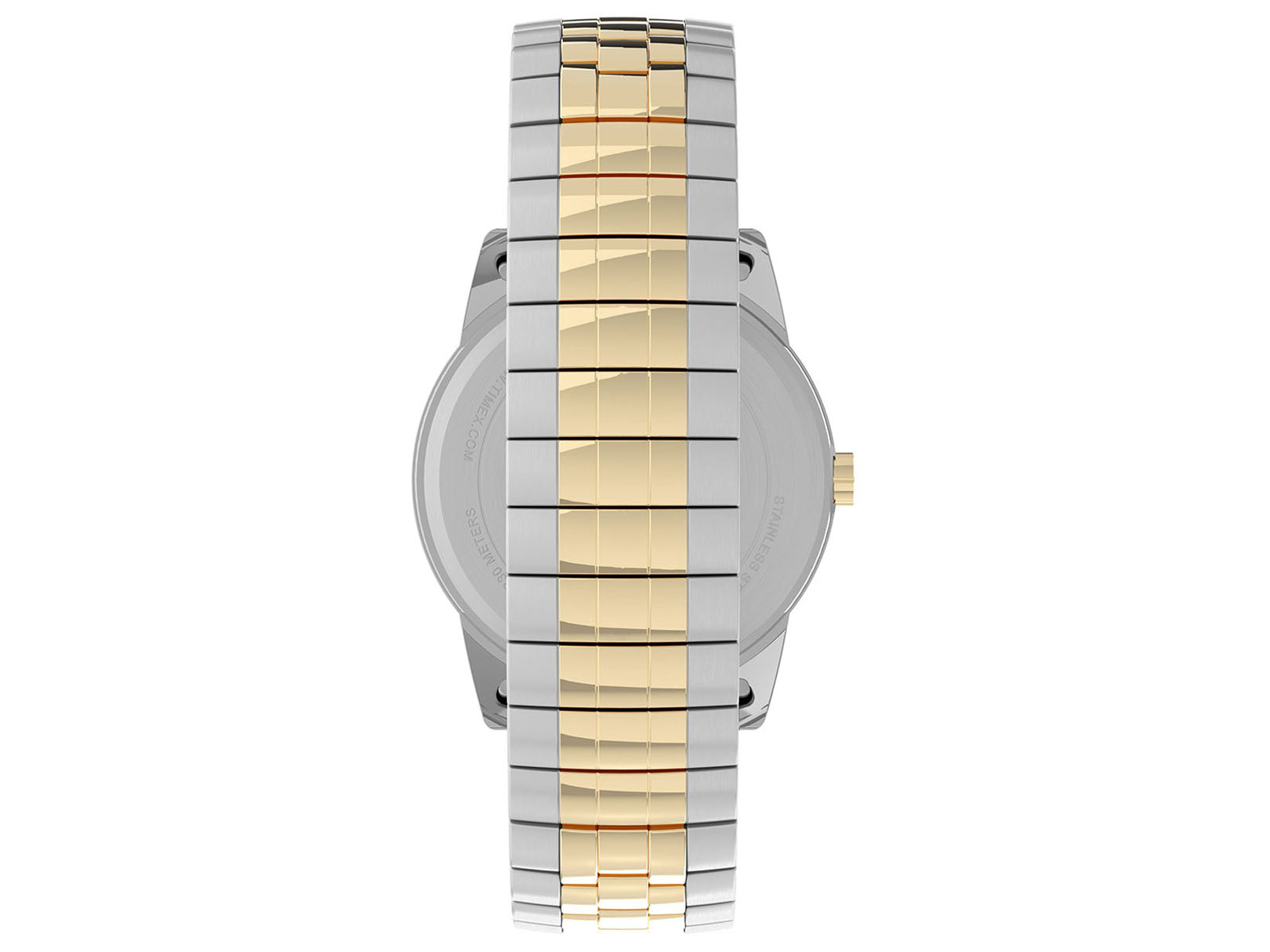Timex Easy Reader Perfect Fit Carat Blanco Caballero 38 mm Braz Ac Inox Bi-Tono TW2V40100