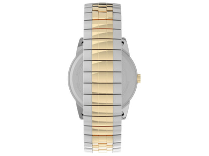 Timex Easy Reader Perfect Fit Carat Blanco Caballero 38 mm Braz Ac Inox Bi-Tono TW2V40100