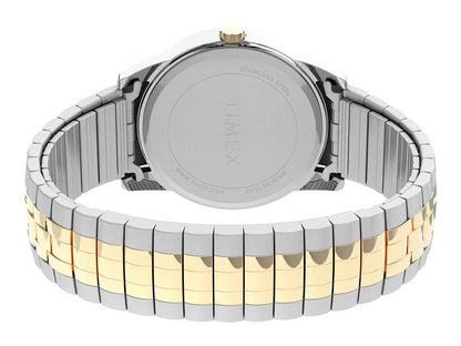 Timex Easy Reader Perfect Fit Carat Blanco Caballero 38 mm Braz Ac Inox Bi-Tono TW2V40100