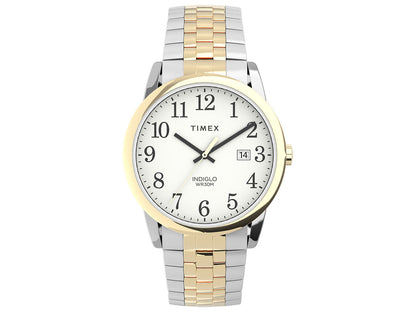Timex Easy Reader Perfect Fit Carat Blanco Caballero 38 mm Braz Ac Inox Bi-Tono TW2V40100