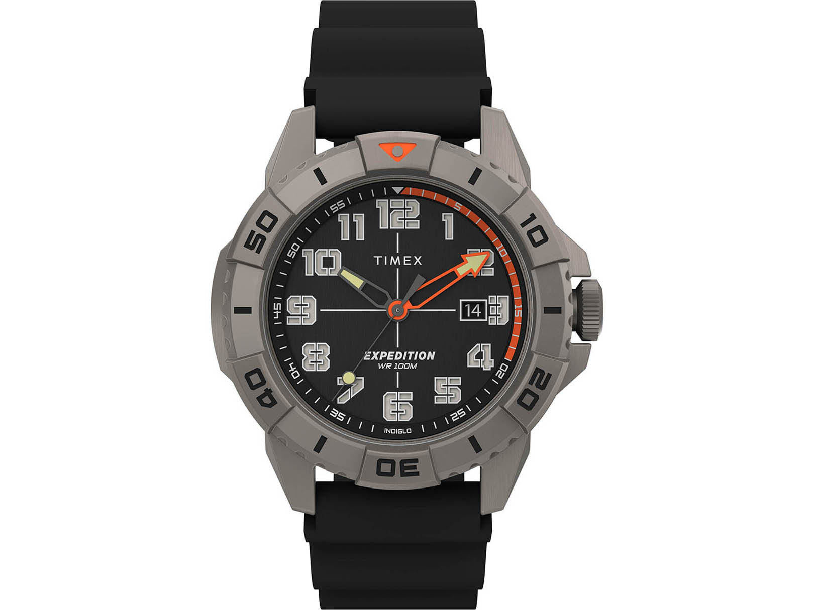 Timex Field Outdoor Carat Negro Caballero 42 mm Correa Silicon Negra TW2V40600