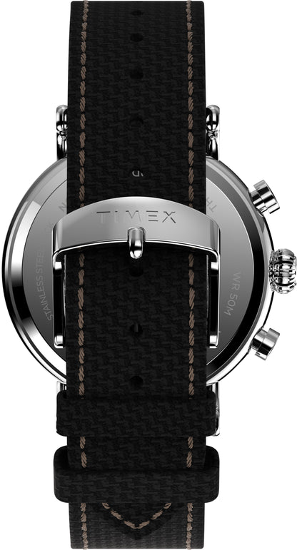 Timex Standard Chrono Carat Negro Caballero 41 mm Correa Piel Negra TW2V43700