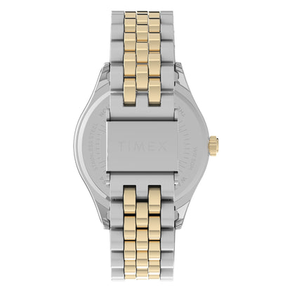 Timex Waterbury Carat Azul Dama 34 mm Braz Ac Inox Bi-Tono TW2V45800