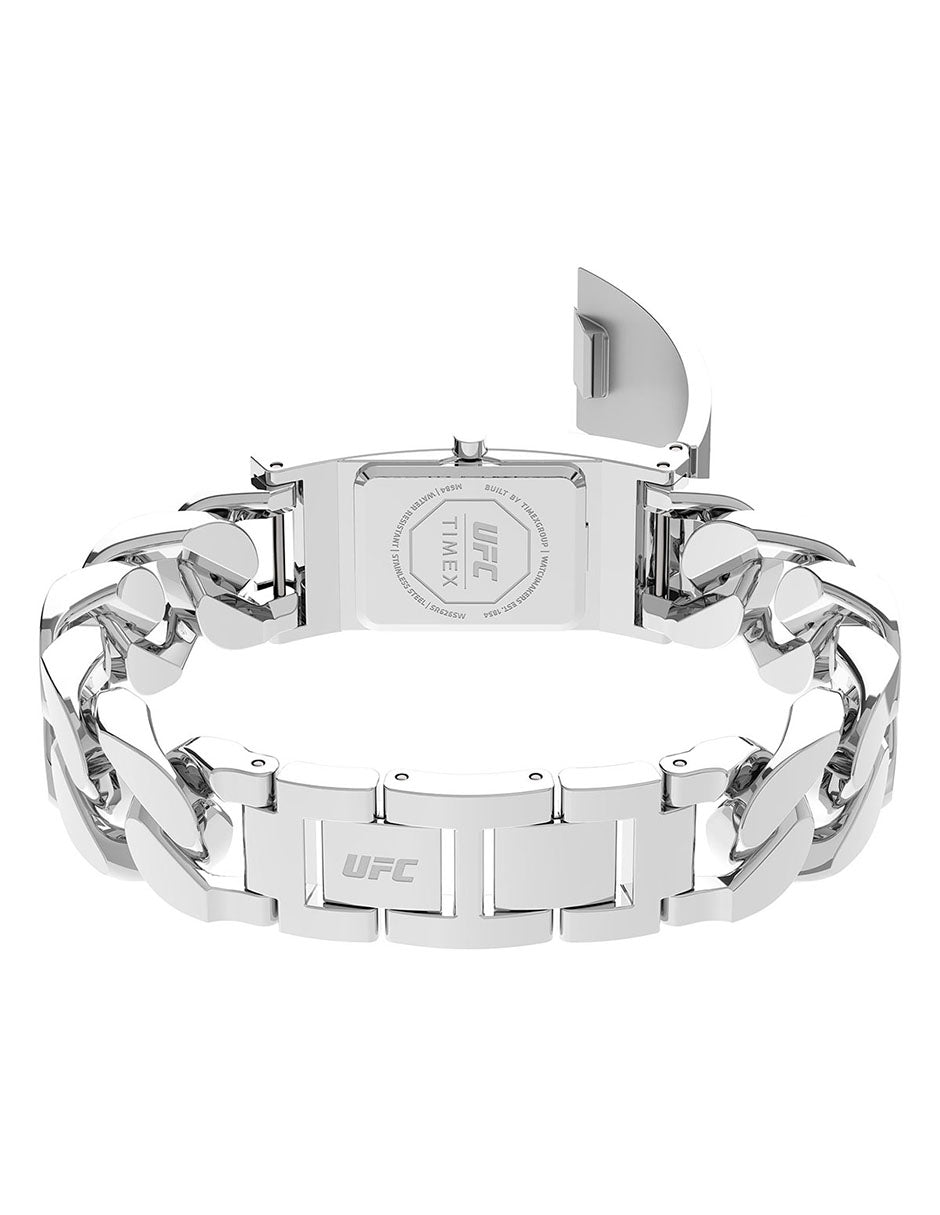 Timex Ufc Championship Id 3 Manecillas Carat Plata Brazalete Cadena Plata TW2V55600