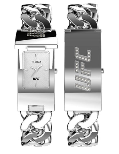 Timex Ufc Championship Id 3 Manecillas Carat Plata Brazalete Cadena Plata TW2V55600