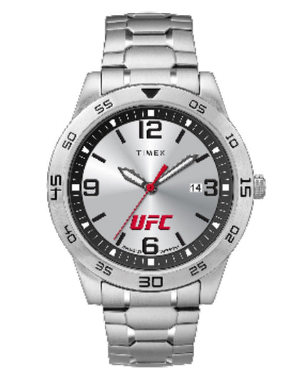 Timex Ufc Legend 3 Manecillas Caja 42mm Carat Plata Braz Expansion Plata TW2V56300