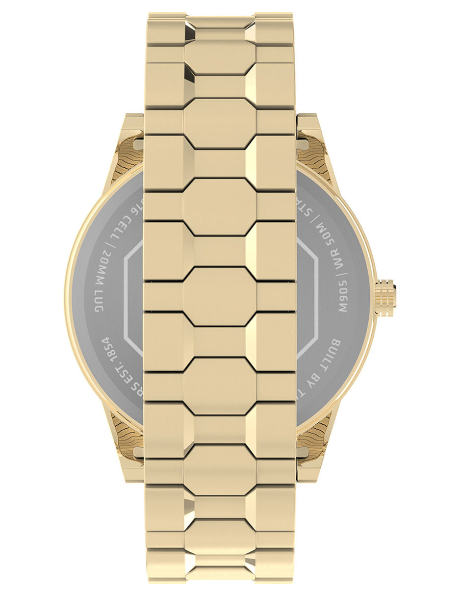 Timex Ufc Legend 3 Manecillas Caja 42mm Carat Gris Braz Expansion Oro Amarillo TW2V56400