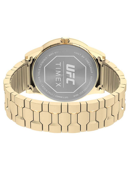 Timex Ufc Legend 3 Manecillas Caja 42mm Carat Gris Braz Expansion Oro Amarillo TW2V56400