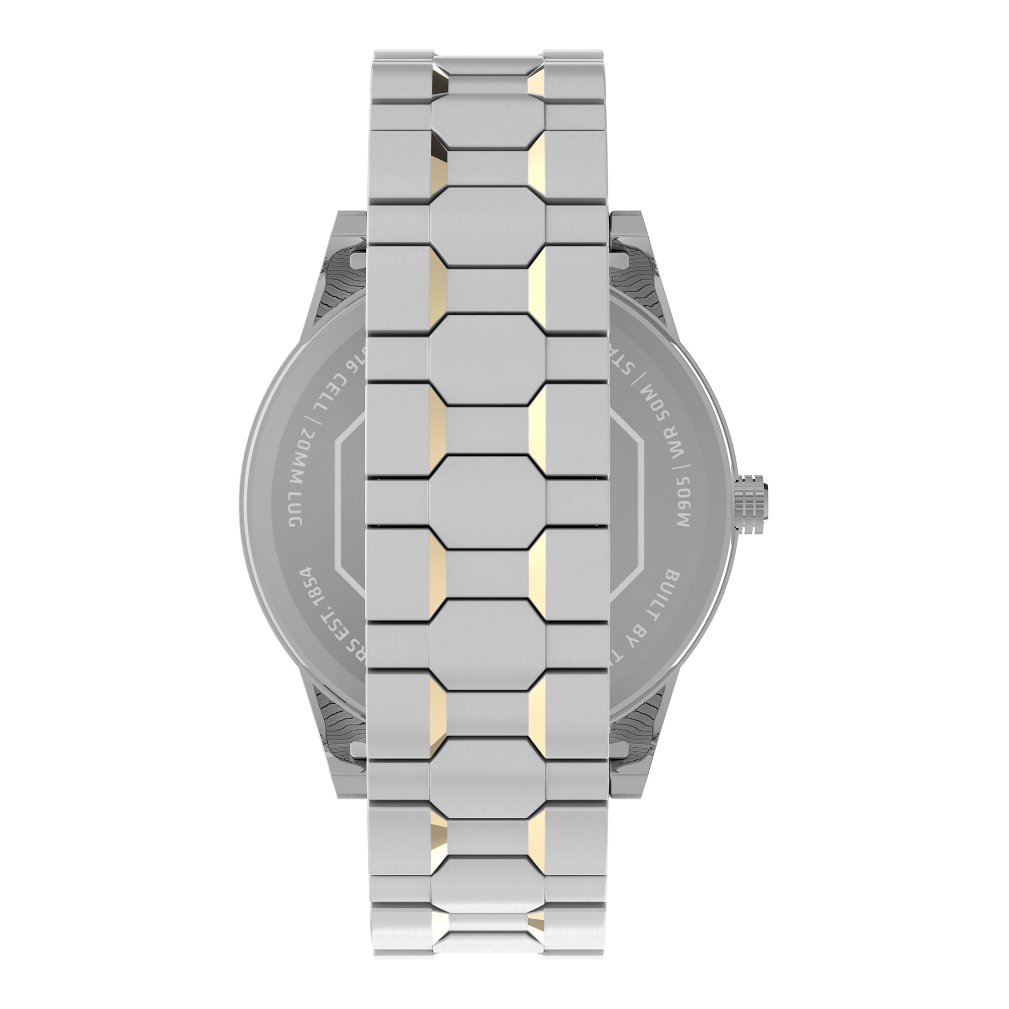 Timex Ufc Legend 3 Manecillas Caja 42mm Carat Plata Bisel Oro Amarillo Braz Expansion Plata TW2V56500