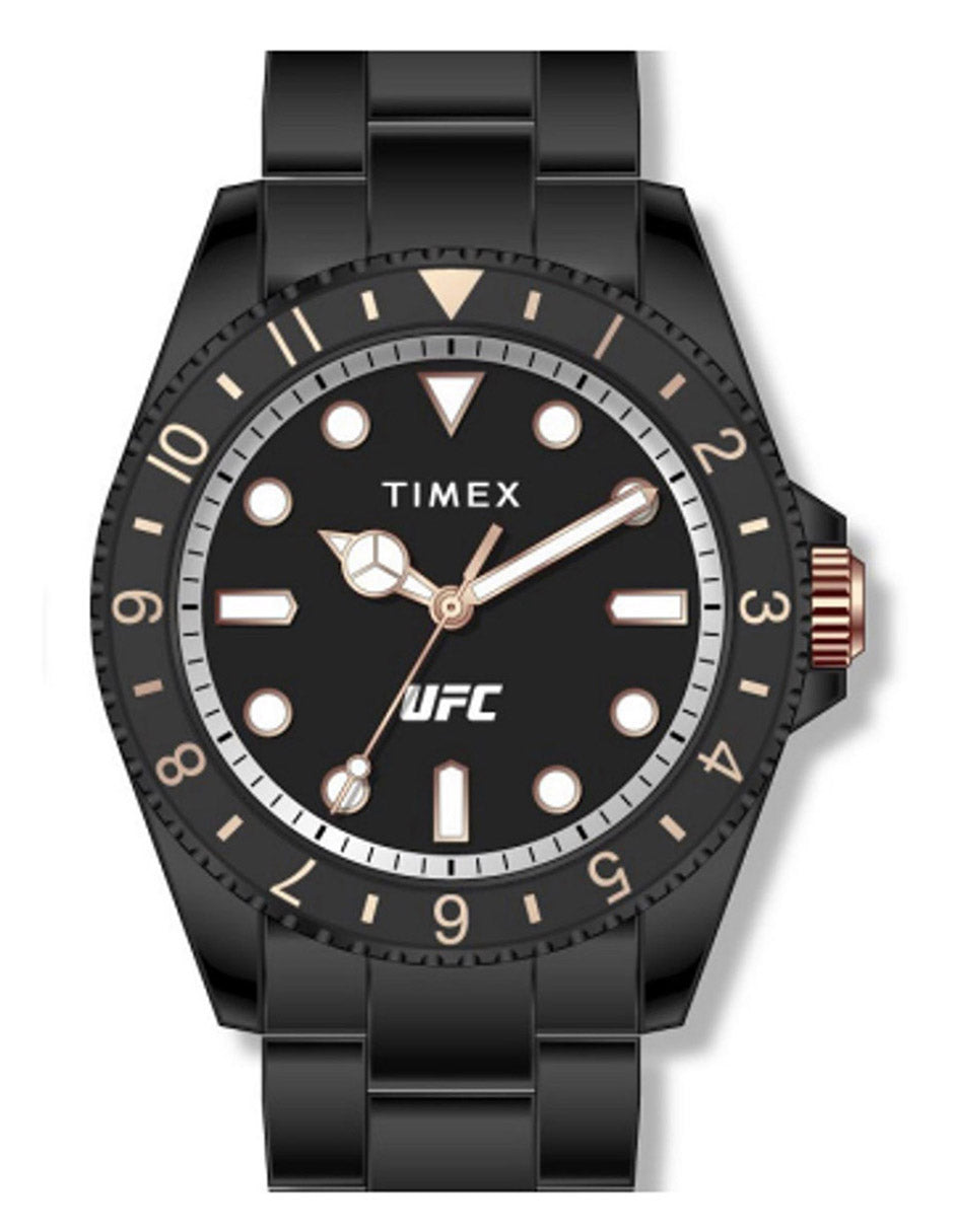 Timex Ufc Debut 3 Manecillas Caja 42mm Carat Negra Braz Ac Inox Negro TW2V56800