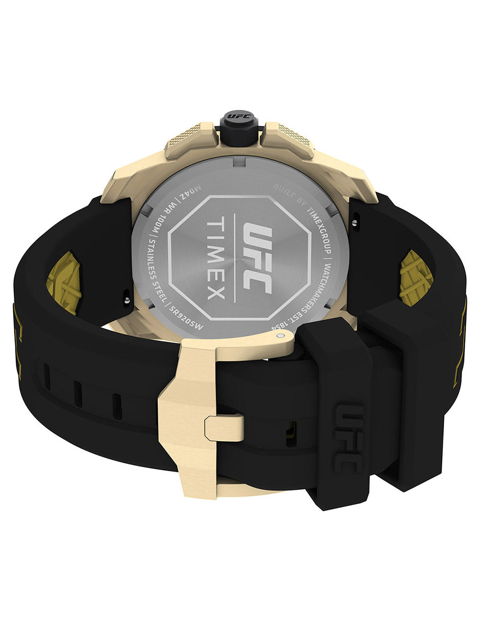 Timex Ufc Icon 3 Manecillas Caja 45mm Carat Negra Correa Sil Negro TW2V58500