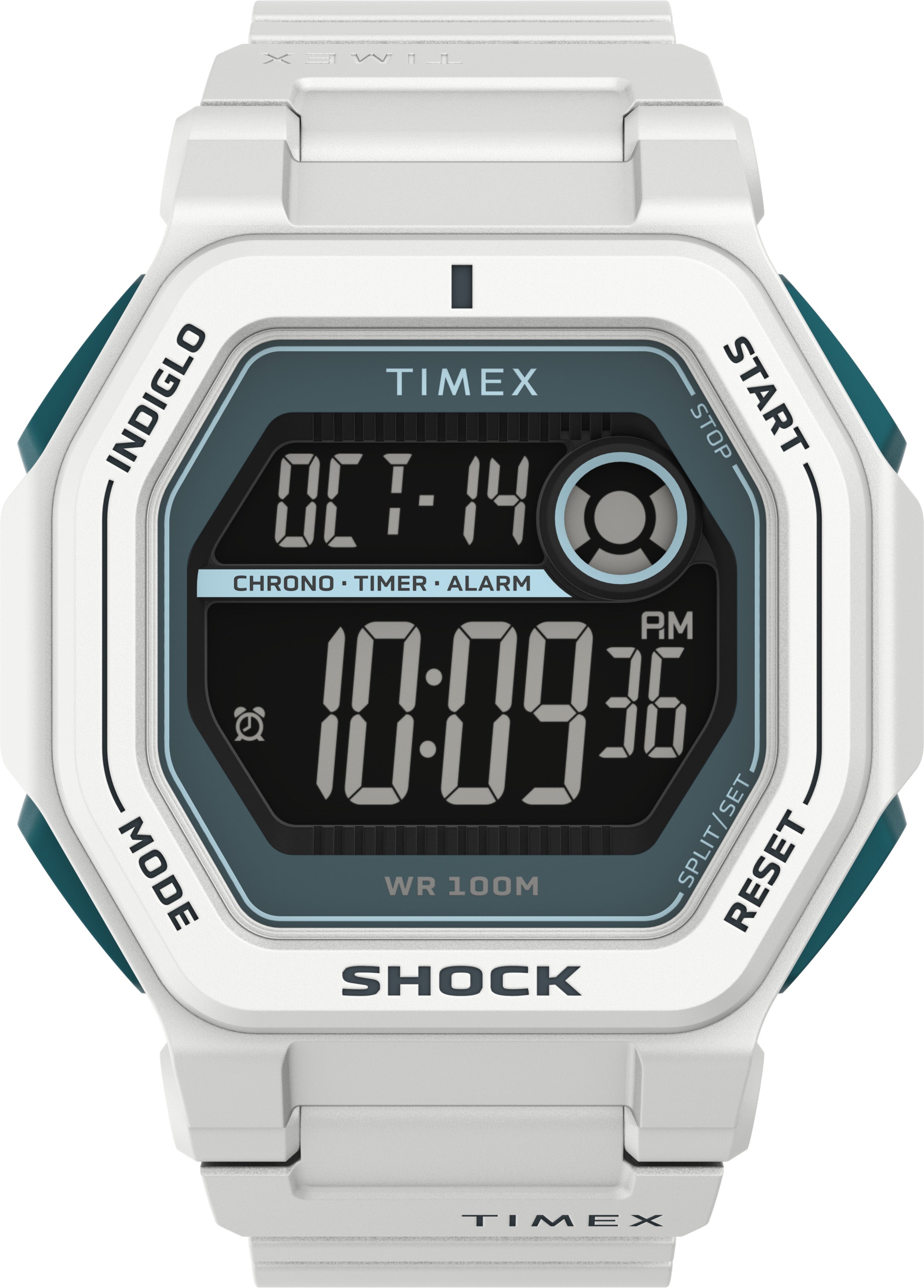 Timex Command Encounter Cab Digital Carat Digital Correa Resina Blanco Caja Resina 45 mm TW2V63600