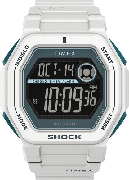 Timex Command Encounter Cab Digital Carat Digital Correa Resina Blanco Caja Resina 45 mm TW2V63600