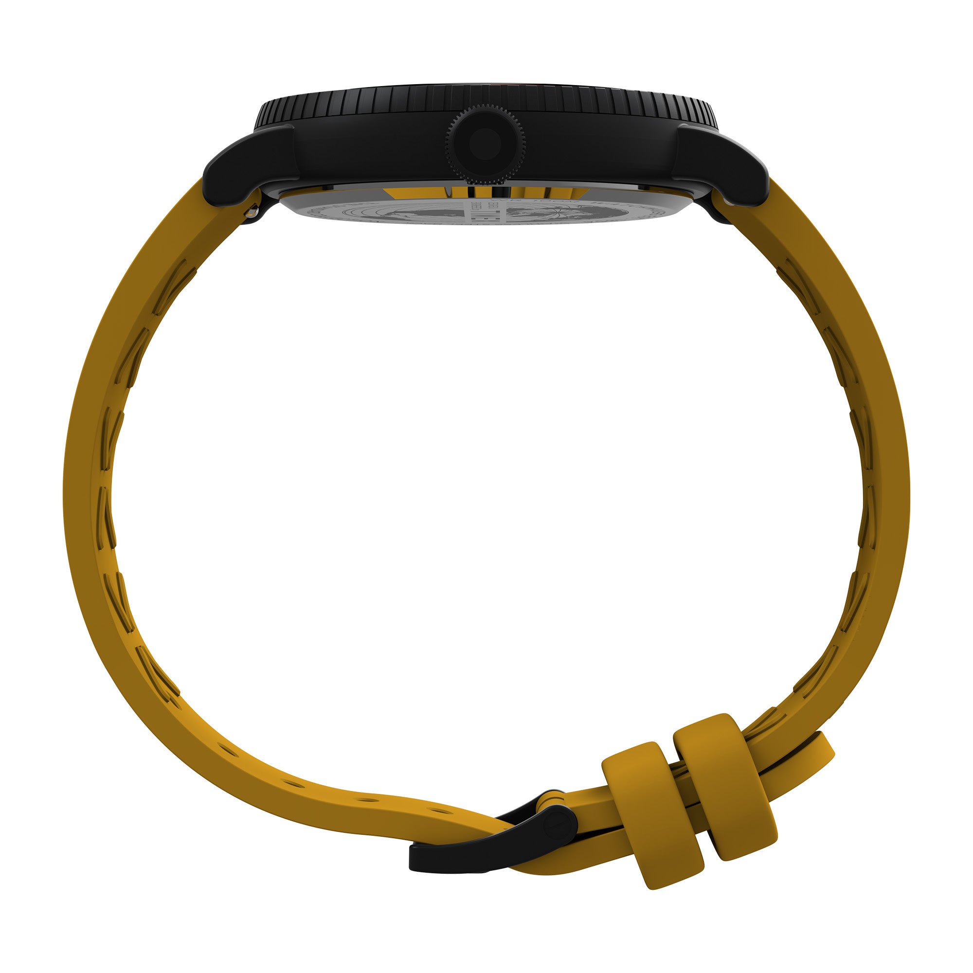 Timex Standard Diver Diver Cab 3 Manecillas Carat Negro Correa Material Sustentable Amarillo Caja Aleacion De Metal 43 mm TW2V71600