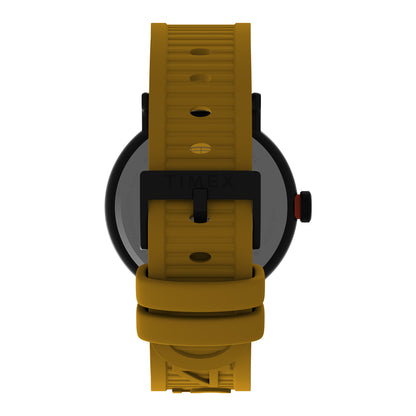 Timex Standard Diver Diver Cab 3 Manecillas Carat Negro Correa Material Sustentable Amarillo Caja Aleacion De Metal 43 mm TW2V71600