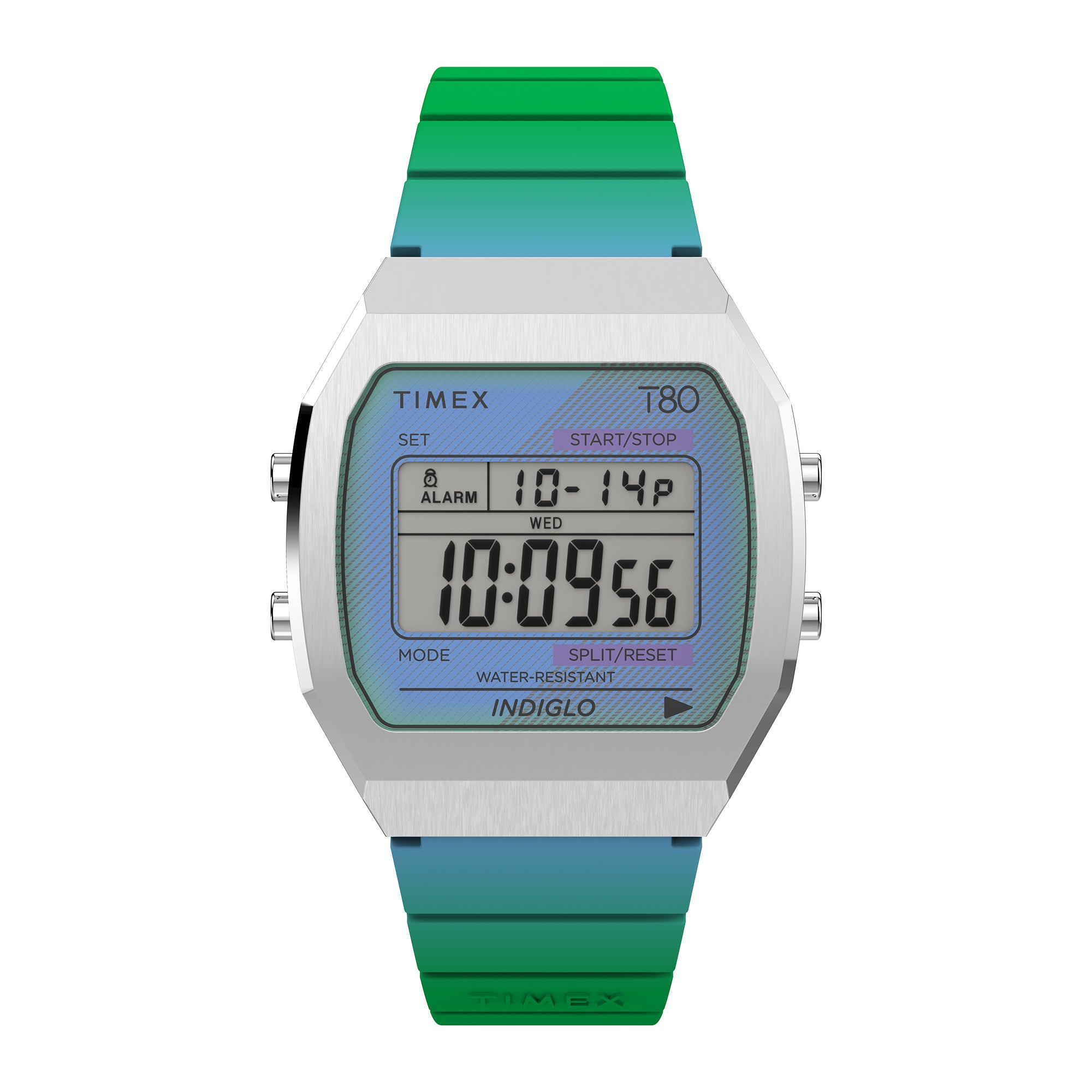 Timex Timex 80 Steel Unisex Digital Carat Digital Corr Resina Azul Caja Ac Inox 34.5 mm TW2V74500