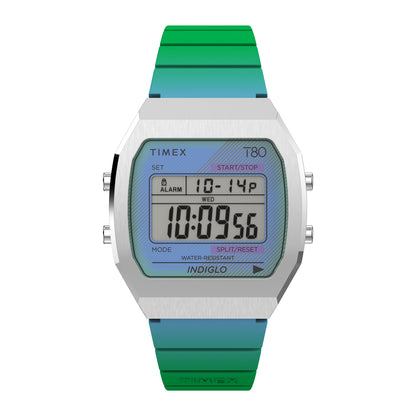 Timex Timex 80 Steel Unisex Digital Carat Digital Corr Resina Azul Caja Ac Inox 34.5 mm TW2V74500