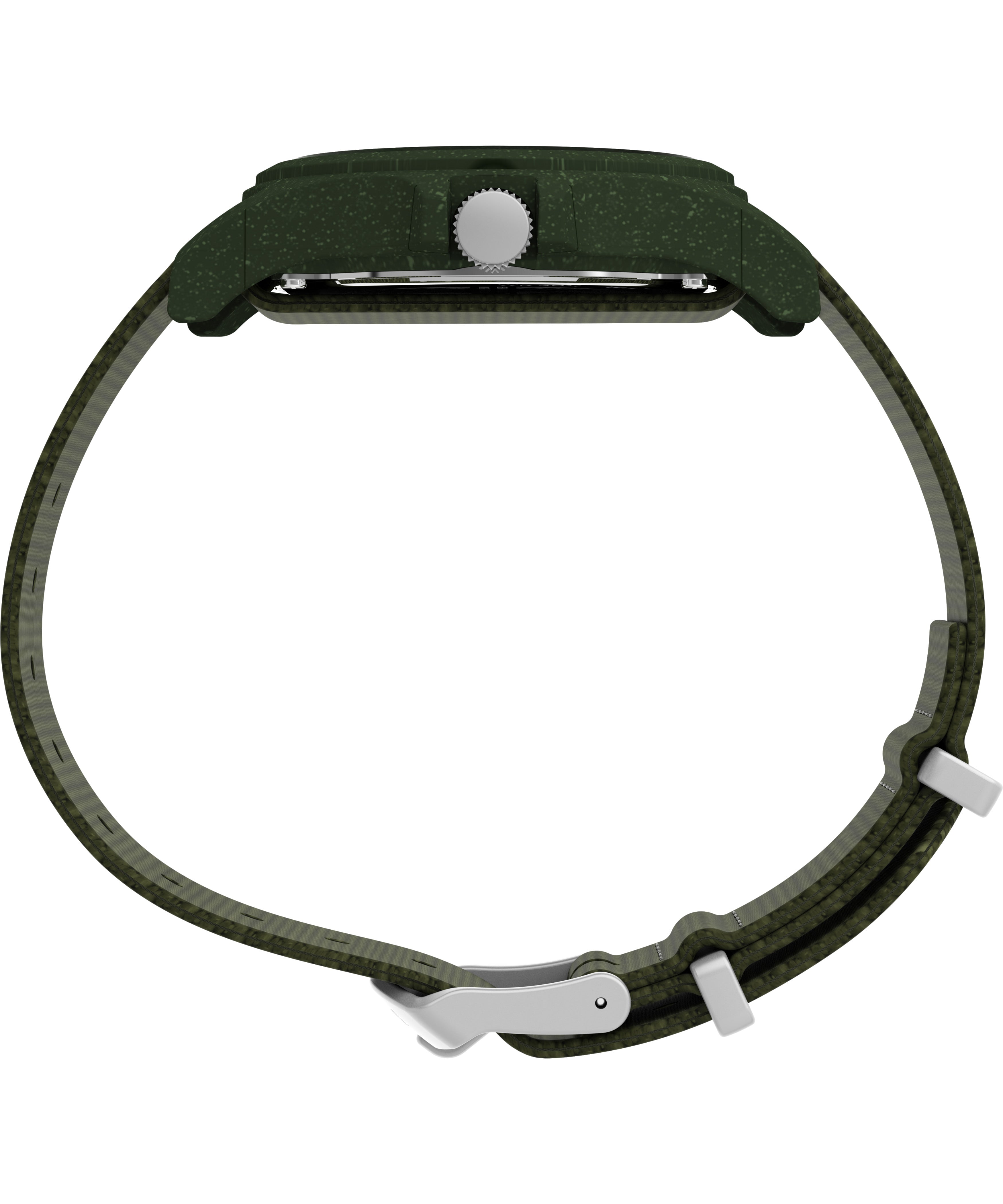 Timex Reclaim Ocean Cab 3 Manecillas Carat Verde Correa Nylon Reciclado Verde Caja 40mm TW2V96000