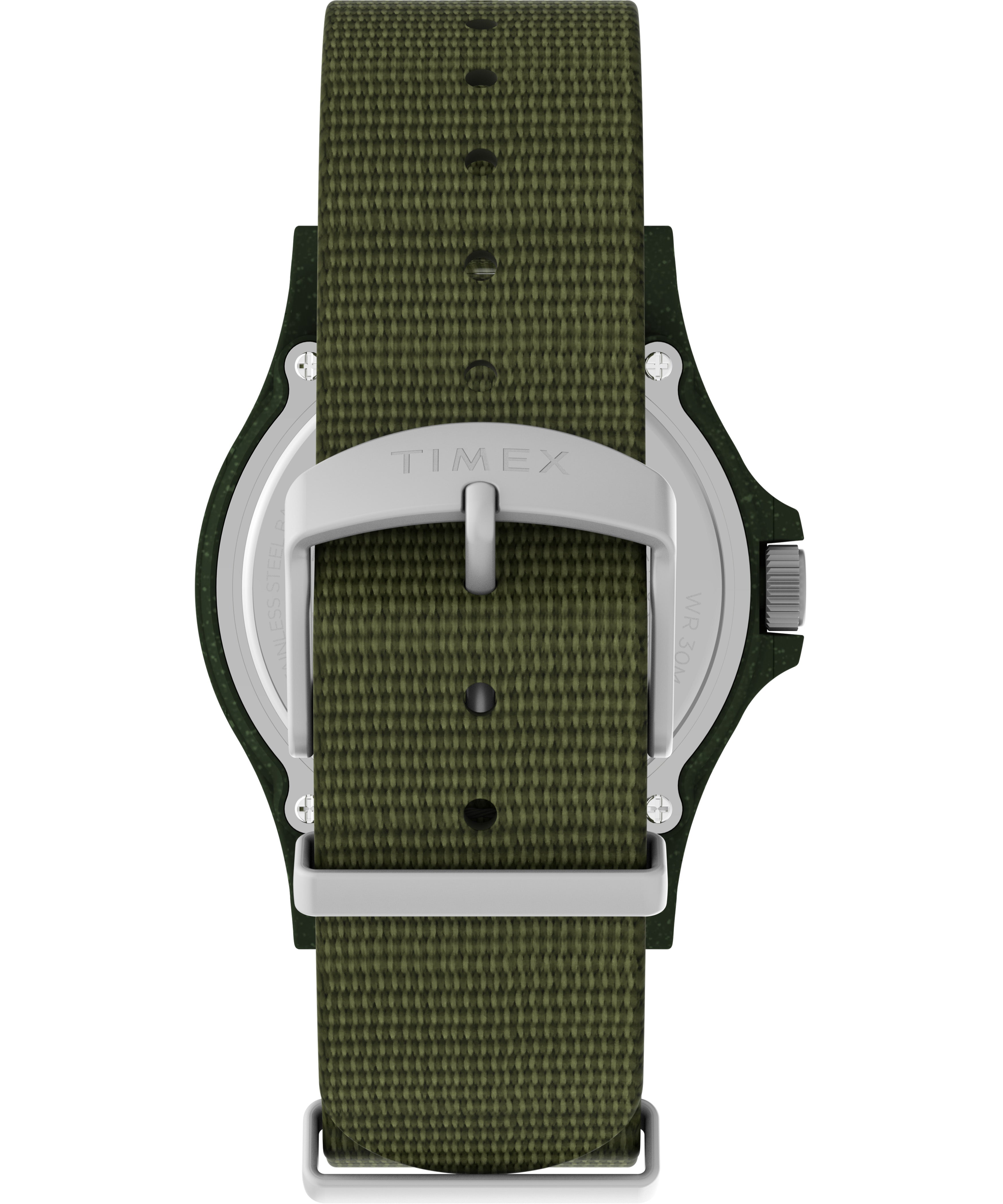 Timex Reclaim Ocean Cab 3 Manecillas Carat Verde Correa Nylon Reciclado Verde Caja 40mm TW2V96000