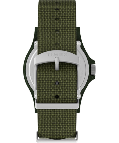 Timex Reclaim Ocean Cab 3 Manecillas Carat Verde Correa Nylon Reciclado Verde Caja 40mm TW2V96000