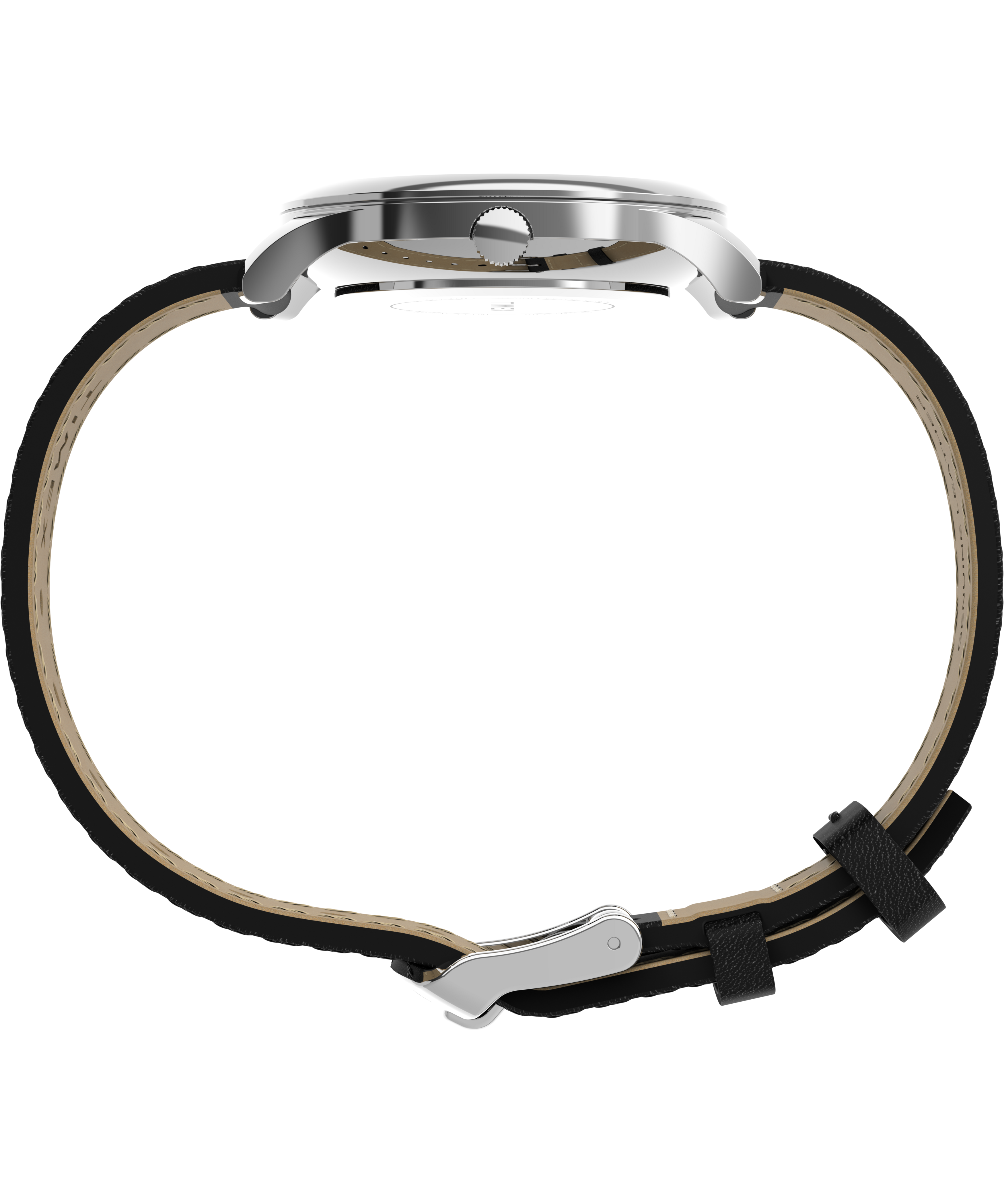 Timex Modern Easy Reader Dama 3 Manecillas Carat Madreperla Correa Piel Negra Caja 32mm TW2W15900