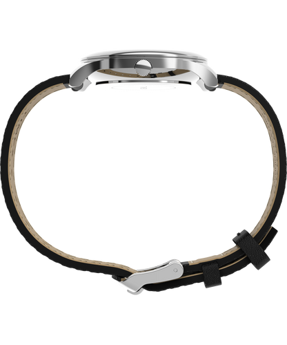 Timex Modern Easy Reader Dama 3 Manecillas Carat Madreperla Correa Piel Negra Caja 32mm TW2W15900