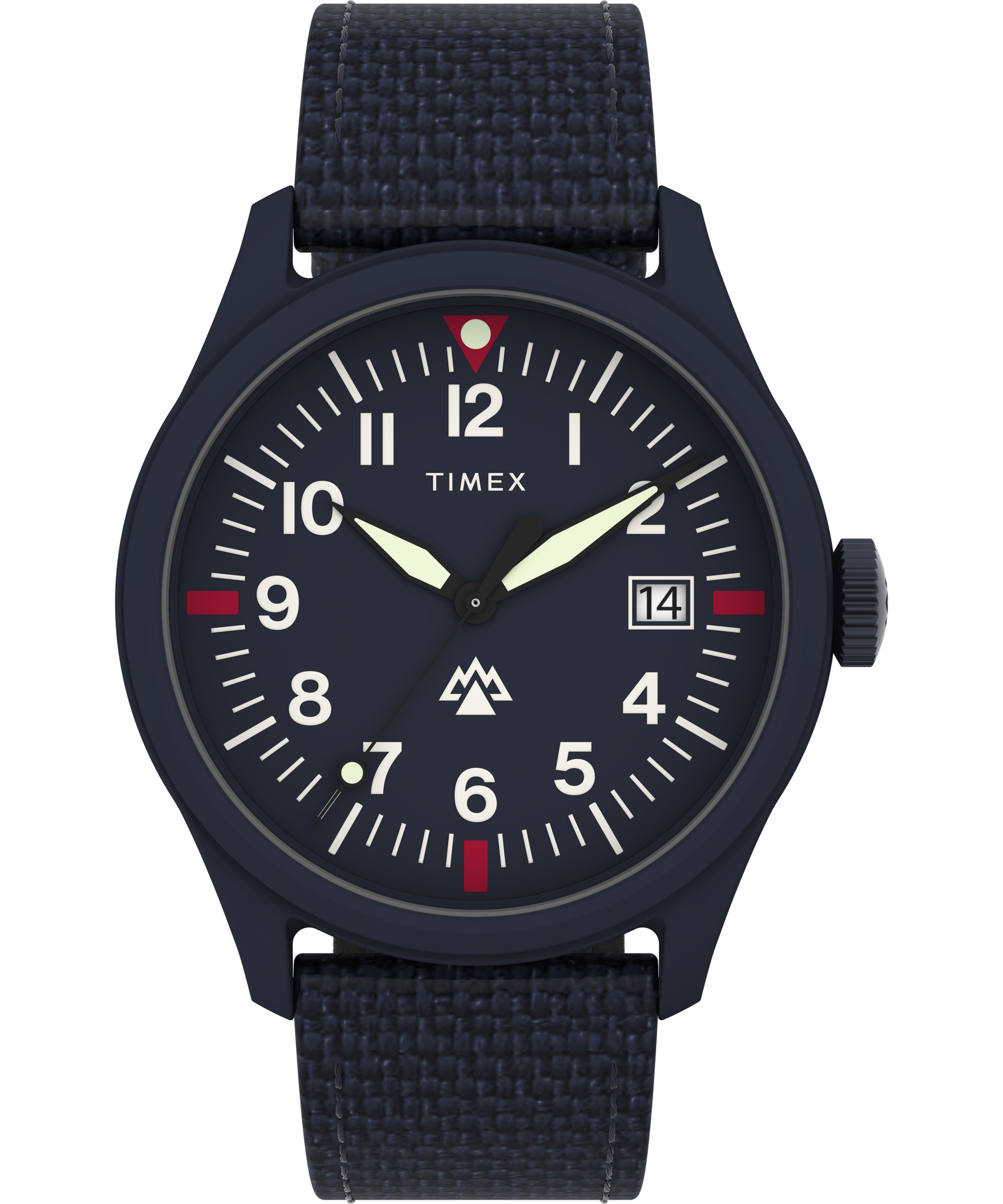 Timex Expedition North Traprock Cab 3 Manecillas Carat Azul Correa Eco Friendly Nylon Azul Caja 43mm TW2W23600