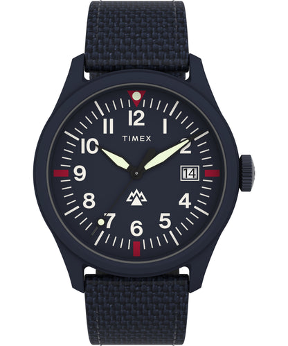 Timex Expedition North Traprock Cab 3 Manecillas Carat Azul Correa Eco Friendly Nylon Azul Caja 43mm TW2W23600