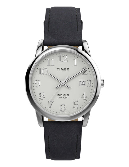 Timex Cab Easy Reader 3 Manecillas Carat Blanca Correa Piel Negra Caja 35mm TW2W54300