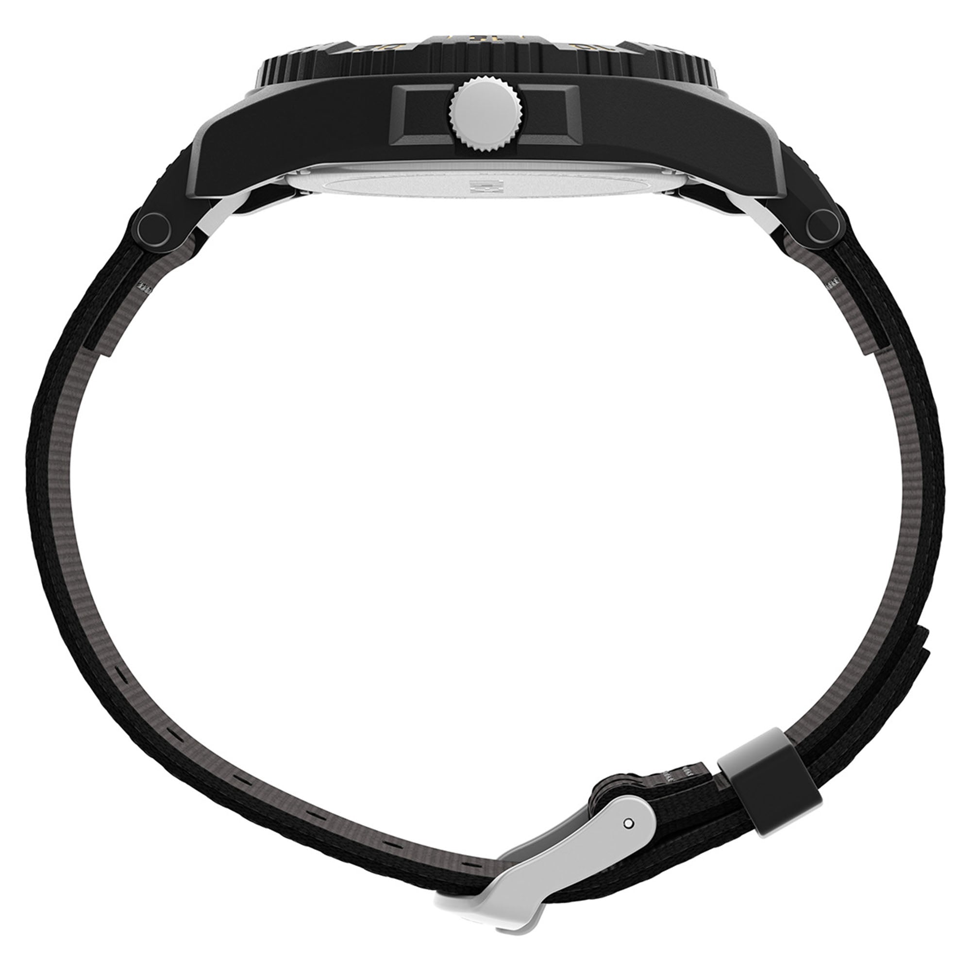 Timex Acadia Rugged Cab 3 Manecillas Carat Negro Corr Nylon Negro Caja Resina 42 mm TW4B26300