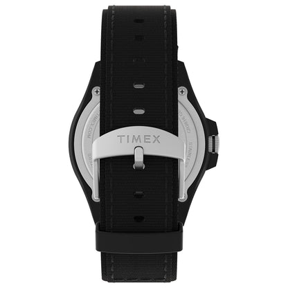 Timex Acadia Rugged Cab 3 Manecillas Carat Negro Corr Nylon Negro Caja Resina 42 mm TW4B26300