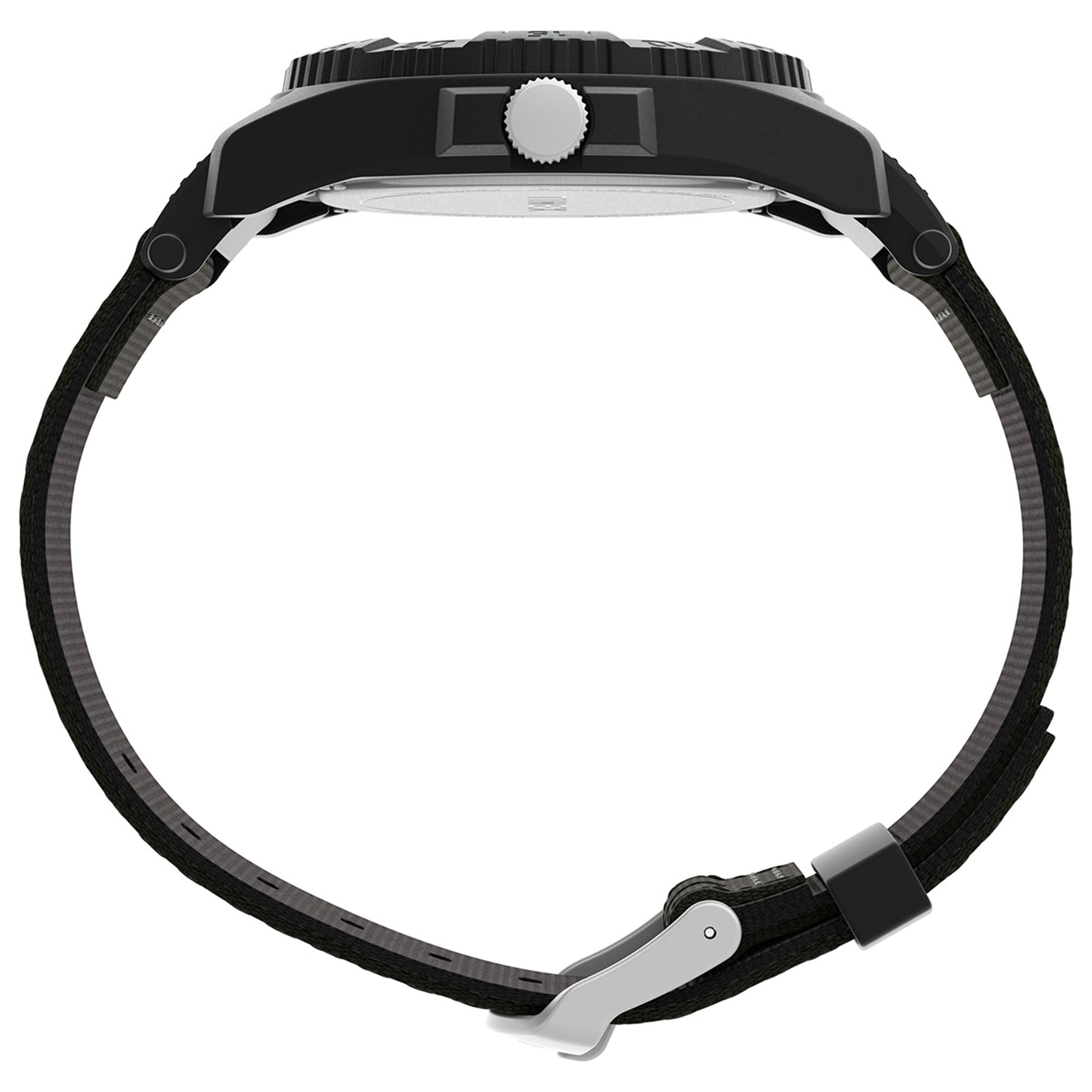 Timex Acadia Rugged Cab 3 Manecillas Carat Negro Correa Nylon Verde Caja Resina 42 mm TW4B26400