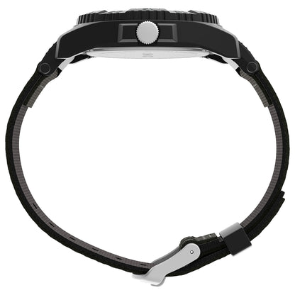 Timex Acadia Rugged Cab 3 Manecillas Carat Negro Correa Nylon Verde Caja Resina 42 mm TW4B26400