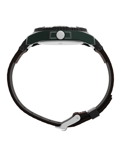 Timex Acadia Rugged Cab 3 Manecillas Carat Natural Corr Nylon Cafe Caja Resina 42 mm TW4B26500