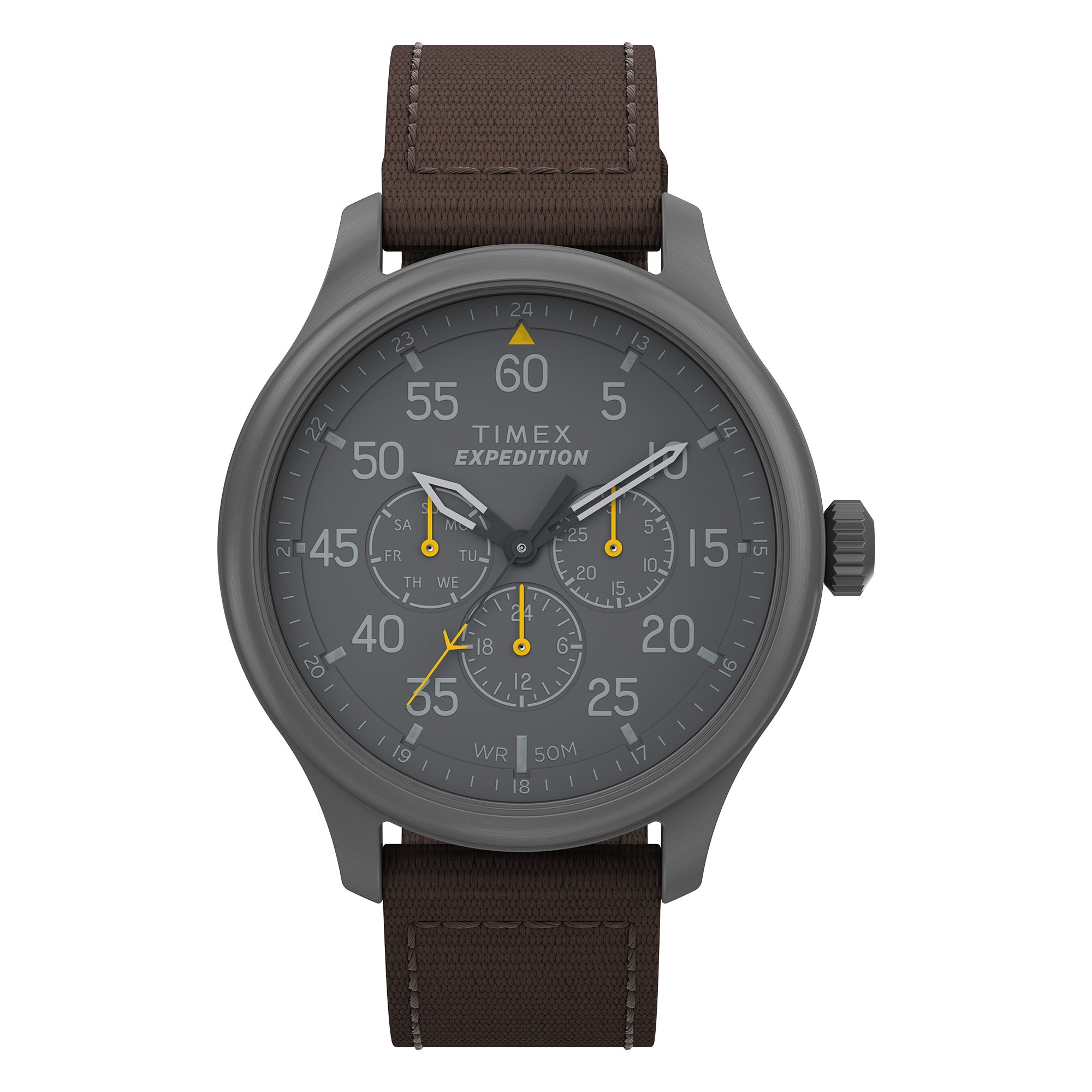 Timex Cab Expedition Multi Carat Grafito Correa Pet Cafe Caja 43mm TW4B30900