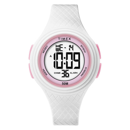 Timex Dgtl Athleisure Dama Chrono Alarm Digital Correa Resina Blanca Caja Resina 40 mm TW5M41900