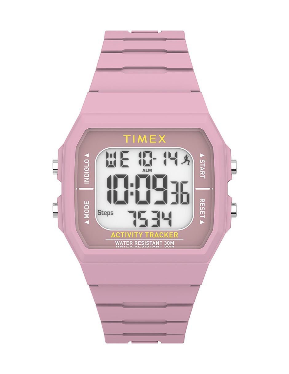 Timex Timex Activity & Step Tracker Unisex Digital Carat Digital Correa Silicon Rosa Caja Resina 40 mm TW5M55800
