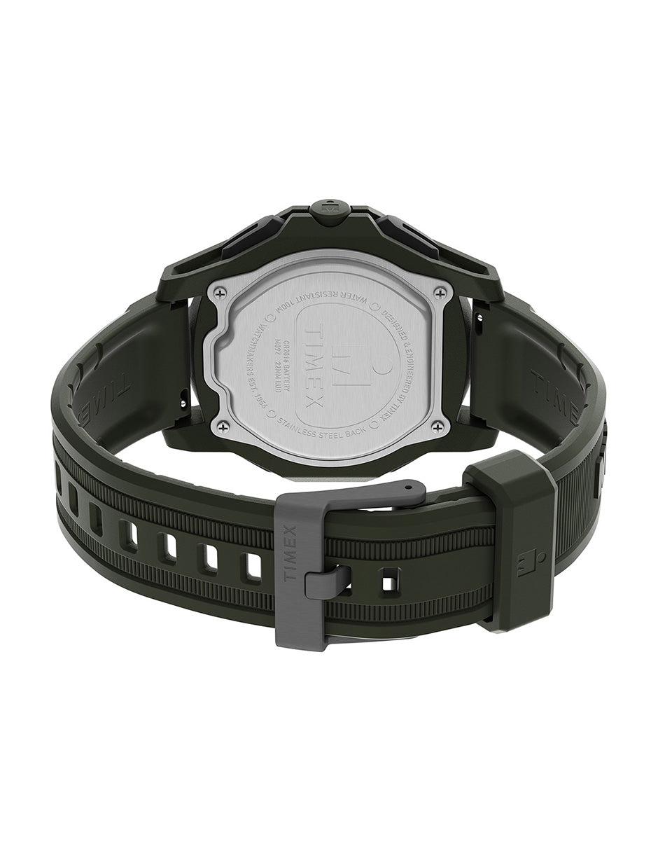 Timex Ironman Adrenaline Cab Digital Correa Sil Verde Caja 46.5mm TW5M58000