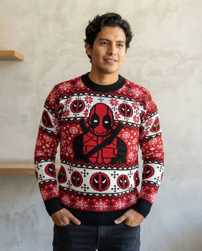 Suéter navideño Ugly Sweater Deadpool Unitalla Unisex