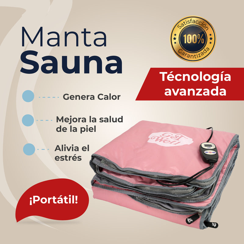 Manta Sauna De Infrarrojos Lejanos Portátil Get Well Rosa