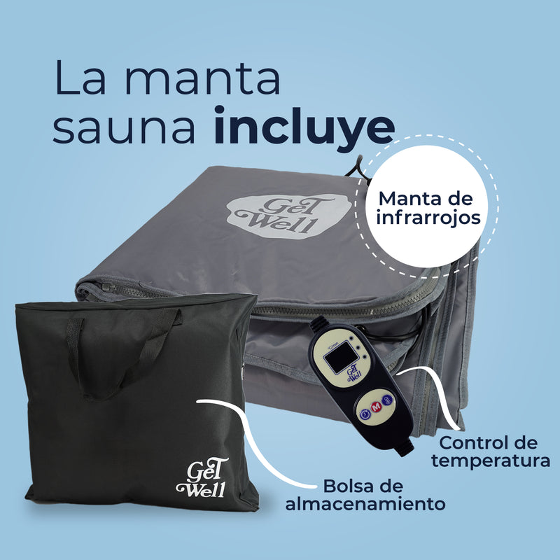 Manta Sauna De Infrarrojos Lejanos Get Well Gris