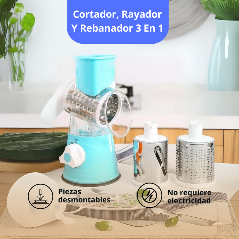 Cortador, Rayador y Rebanador 3 en 1 LoQuiero Verduras Y Quesos