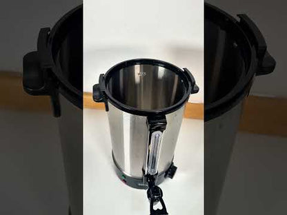 Cafetera percoladora eléctrica Starlux 8L acero inoxidable 1500W control de temperatura, apagado automático, protección de sobre calentamiento SL-24008-B3