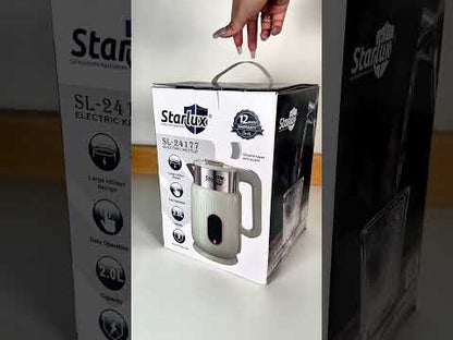 Jarra eléctrica Starlux 2L con doble capa y apagado automatico SL-24177 color blanco