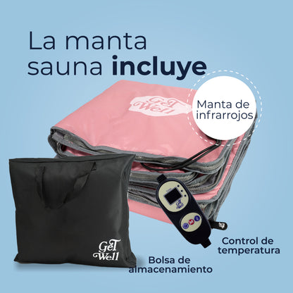 Manta Sauna De Infrarrojos Lejanos Portátil Get Well Rosa