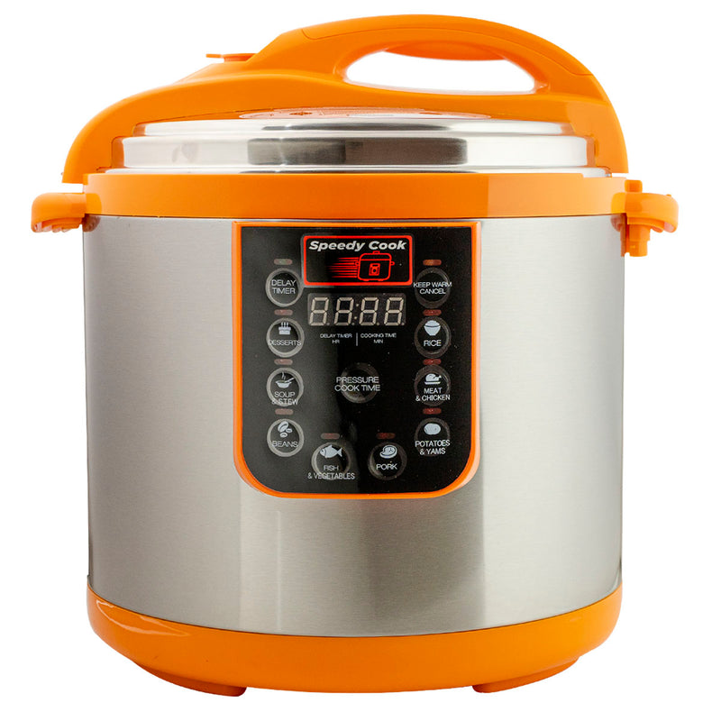 Olla de Presion Speedy Cook Multifuncional 6 en 1 9.7 Litros Naranja