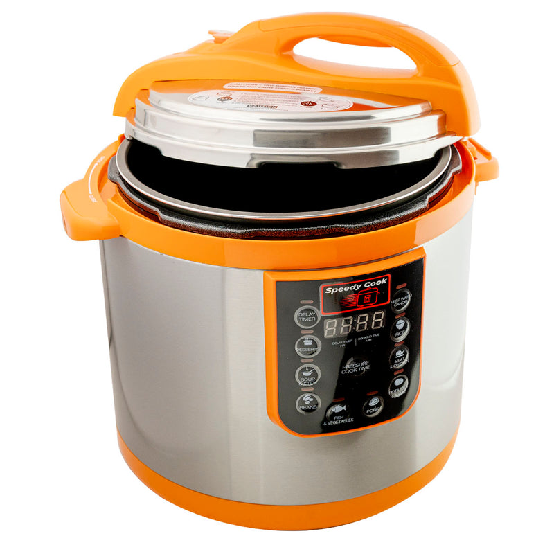 Olla de Presion Speedy Cook Multifuncional 6 en 1 9.7 Litros Naranja