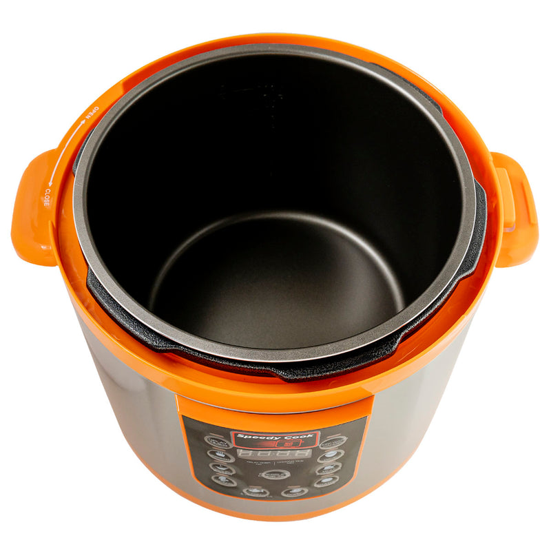 Olla de Presion Speedy Cook Multifuncional 6 en 1 9.7 Litros Naranja