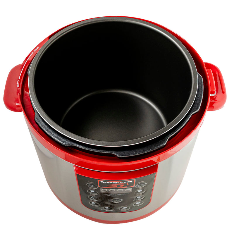 Olla de Presion Speedy Cook Multifuncional 6 en 1 9.7 Litros Rojo