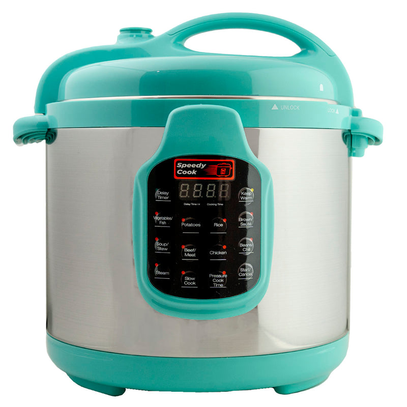 Olla de Presion Speedy Cook Multifuncional 6 en 1 5.7 Litros Turquesa